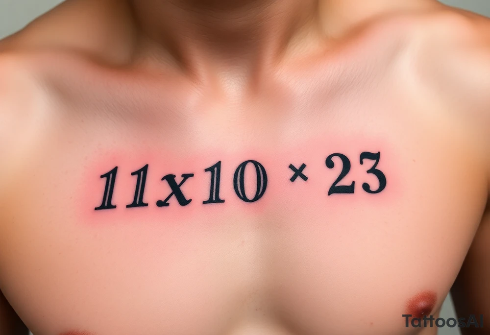 1x10^23 tattoo idea