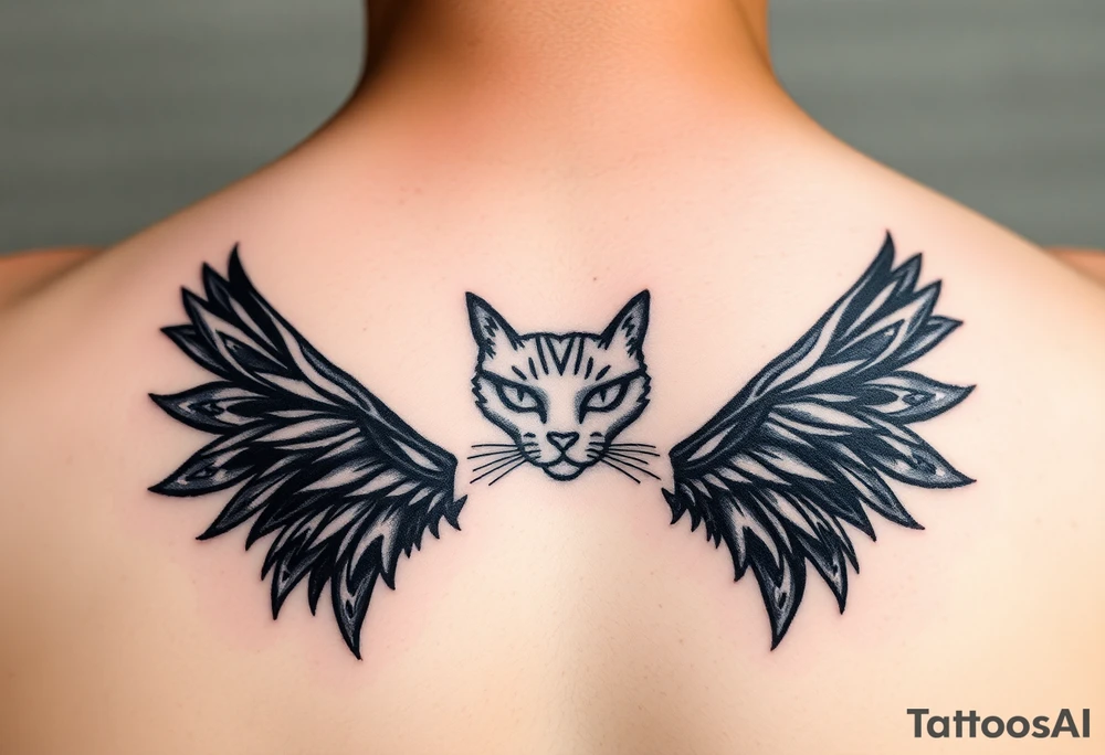 black cat tattoo idea