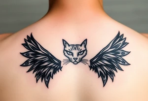 black cat tattoo idea