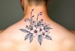 Larkspur and lily of the valley bouquet tattoo tattoo idea