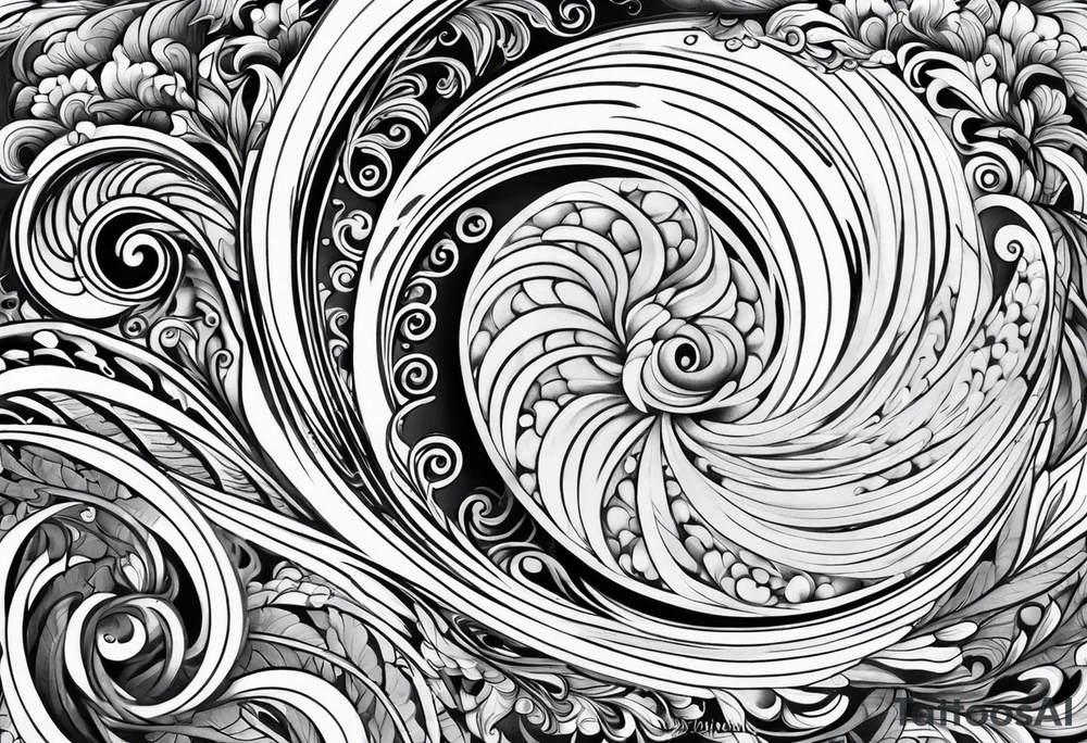 thick swirls tattoo idea