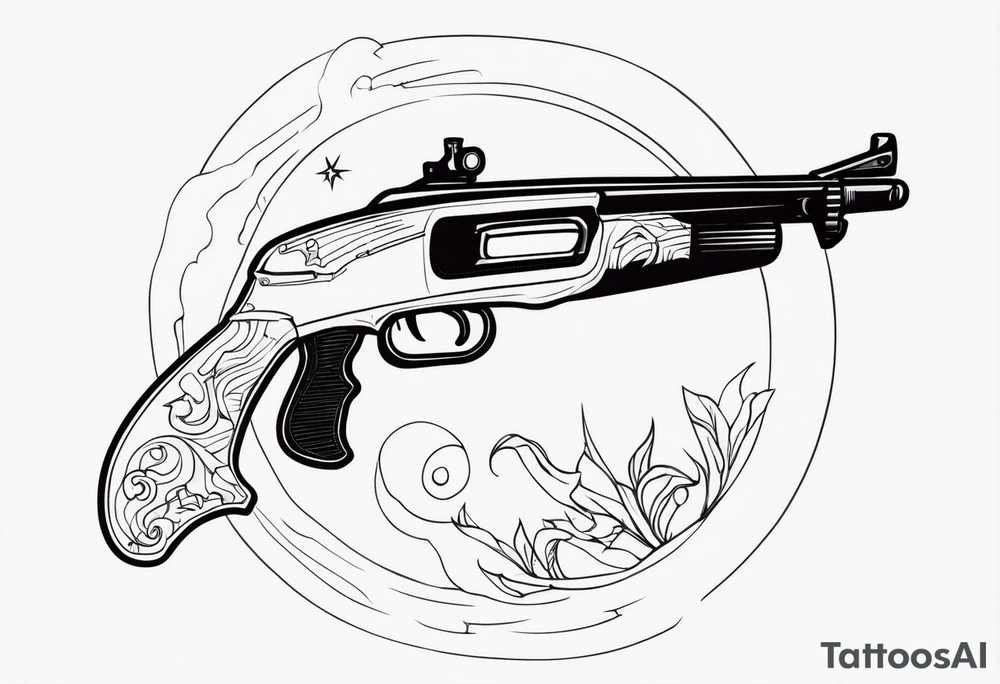 capricorn with a shotgun tattoo idea