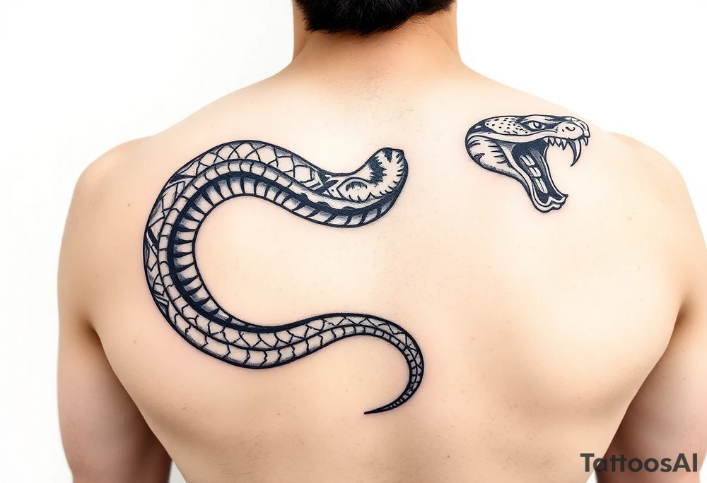 Scary snake tattoo idea