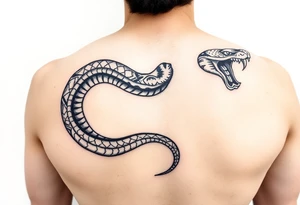 Scary snake tattoo idea