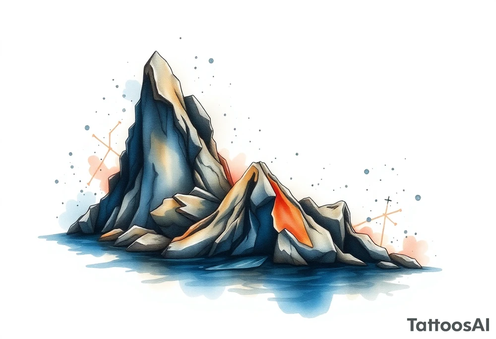 water-demo rise up out of the river. tattoo idea