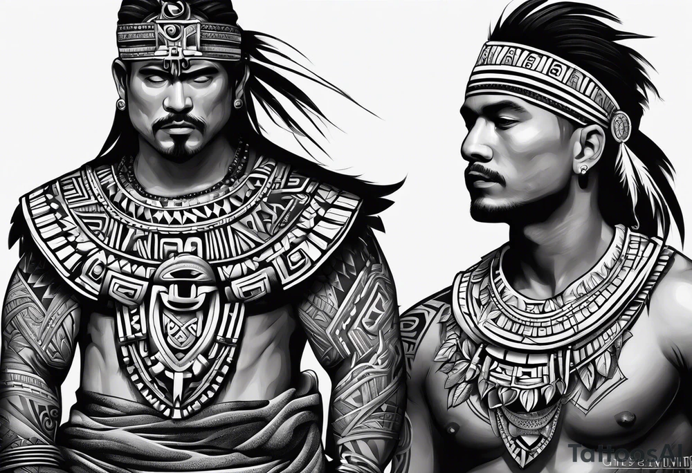 Simple Aztec for left shoulder tattoo idea
