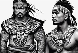 Simple Aztec for left shoulder tattoo idea