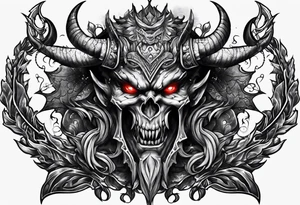 Military demon tattoo idea