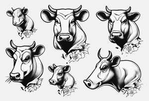 A rat eating a cow tattoo idea