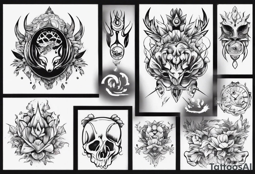 На всю руку tattoo idea