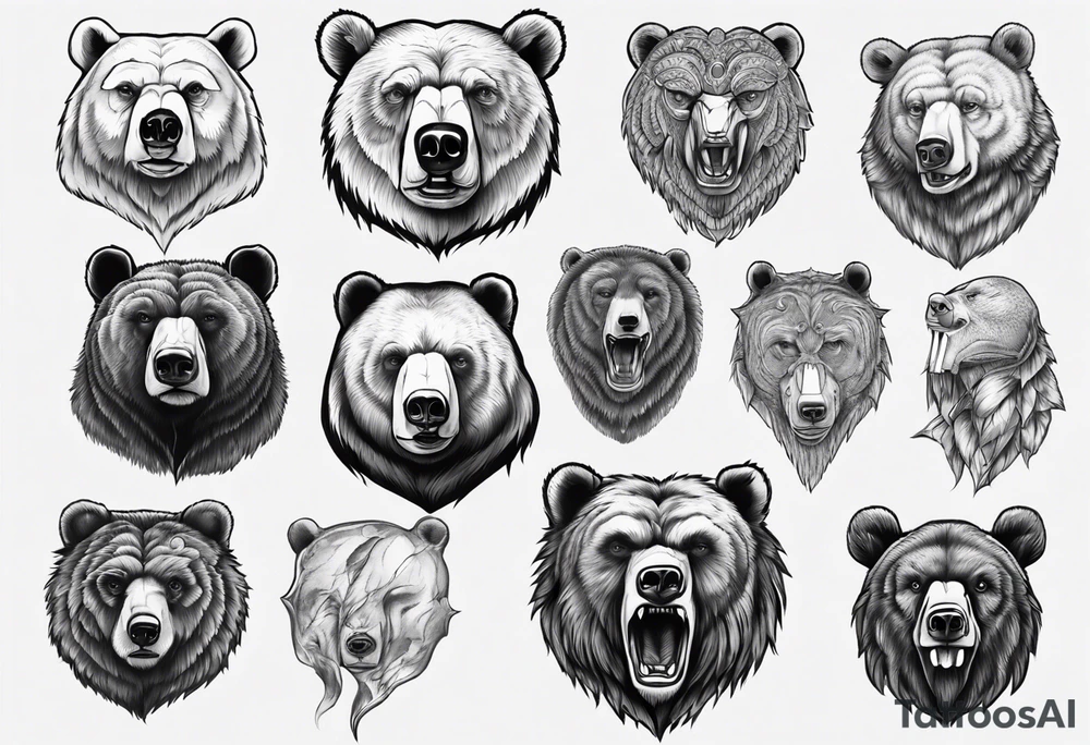 honorable bear tattoo idea