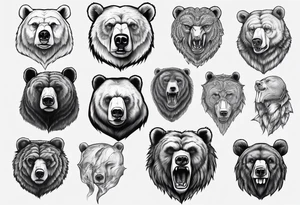 honorable bear tattoo idea