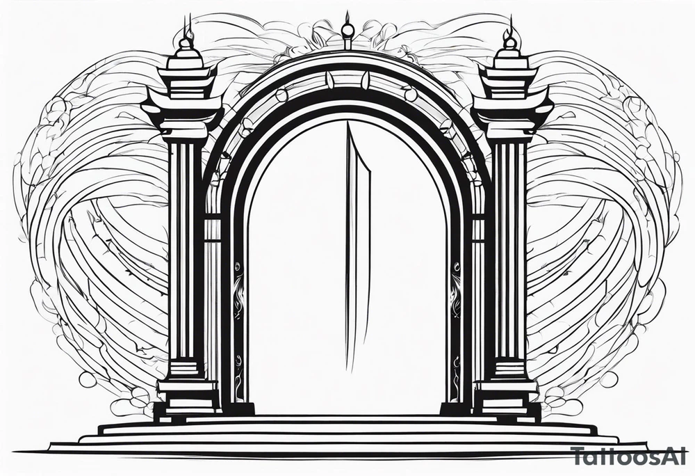 heaven gate vector tattoo idea