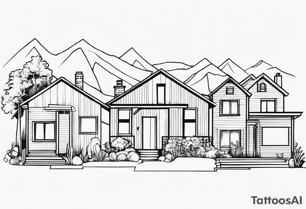 each house is a different world tattoo idea