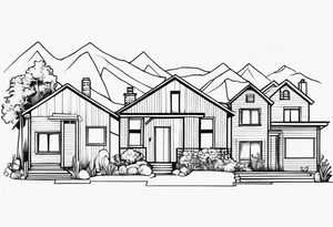 each house is a different world tattoo idea