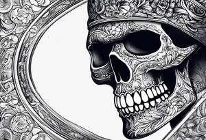 Coverup navy theme skull tattoo idea