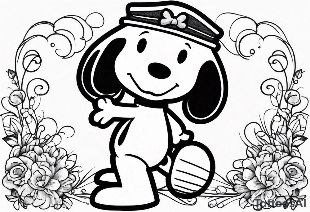 Snoopy tattoo idea