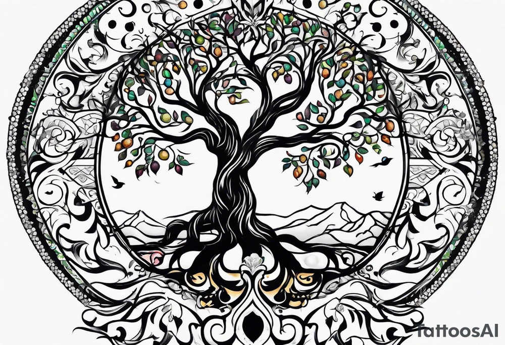 tiny tree of life tattoo idea