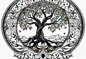 tiny tree of life tattoo idea