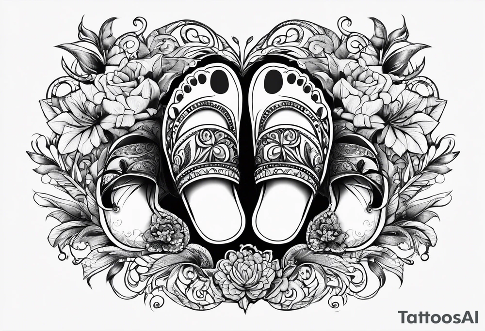 Baby feet tattoo idea