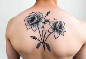 Minimalistic flowers tattoo idea