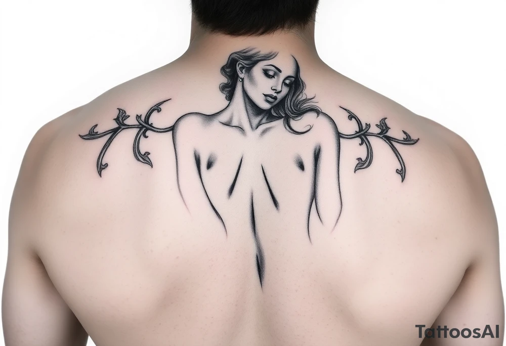 Naked lady tattoo idea