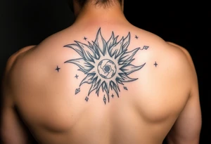 legendary dragonball z scene with energy aura and power effects tattoo idea