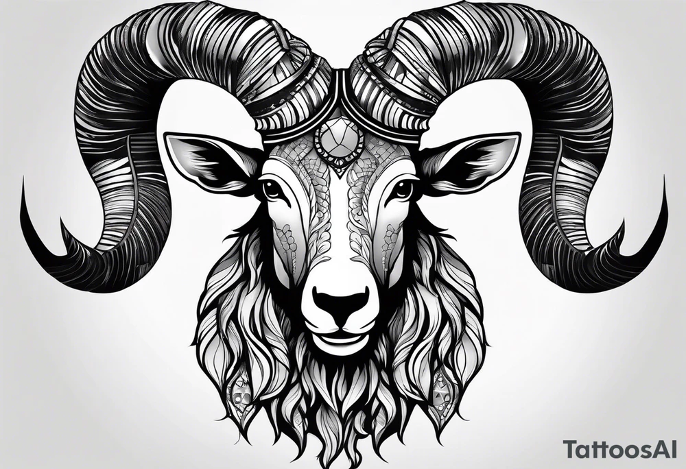 ibex head tattoo idea