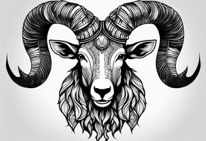 ibex head tattoo idea