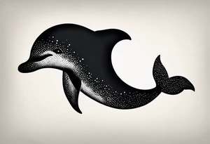 simple dolphin silhouette tattoo idea