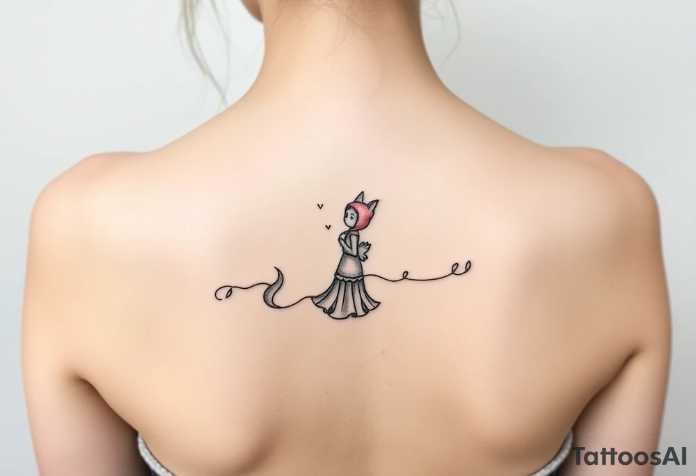 Little red riding hood nursery rhyme big bad wolf tattoo idea