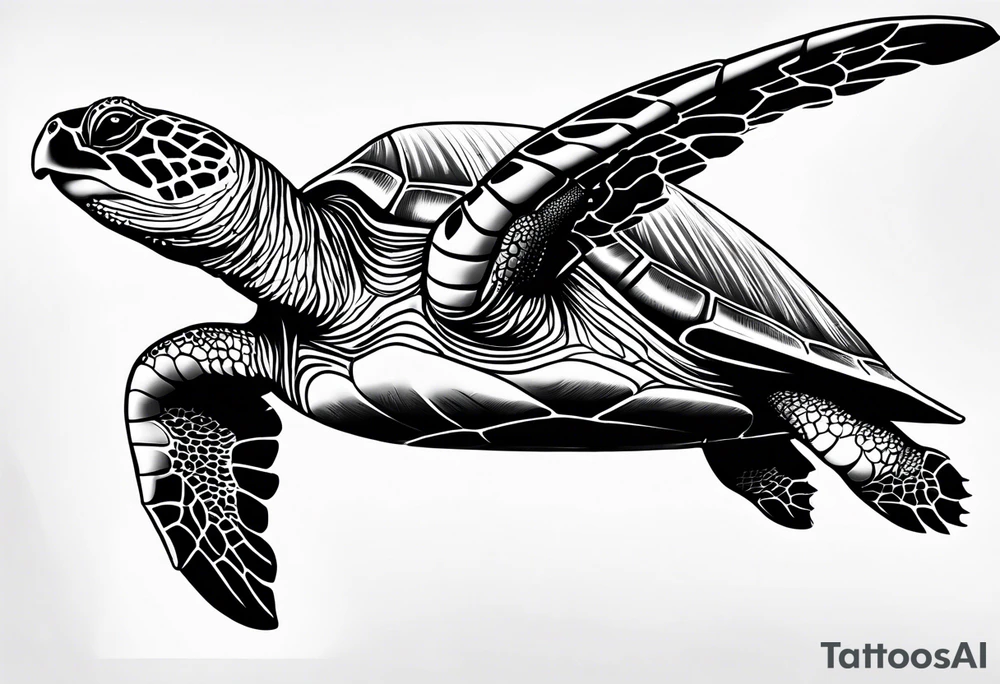 Sea turtle tattoo idea