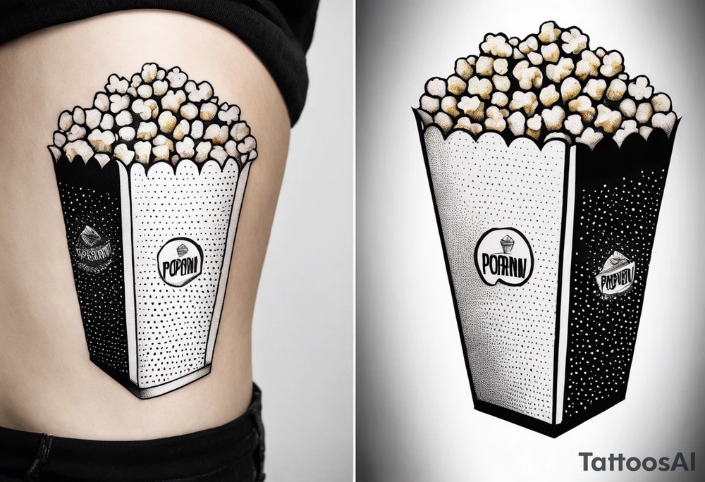 popcorn box tattoo idea