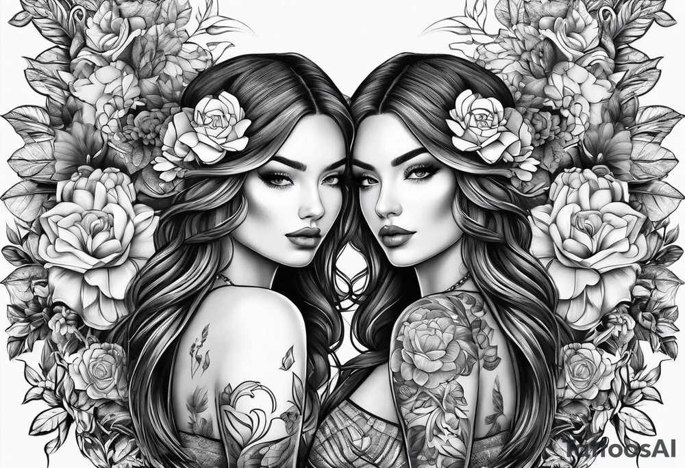 2 daughters tattoo idea