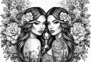 2 daughters tattoo idea