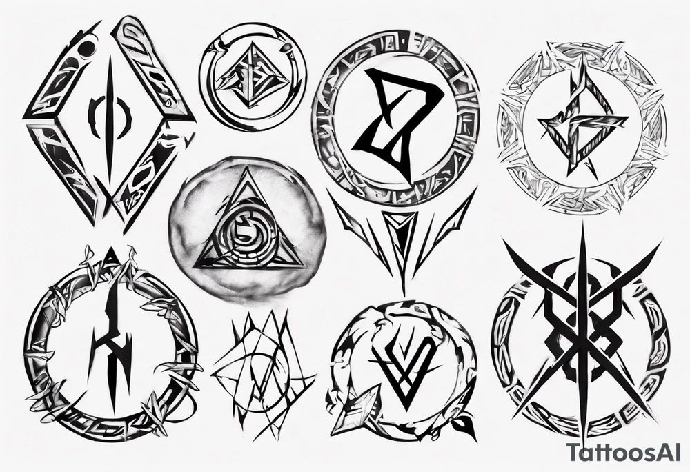 Nórdics runes power tattoo idea