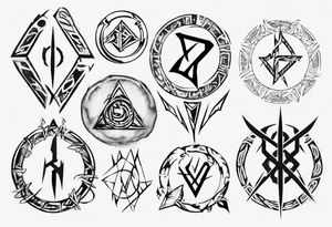 Nórdics runes power tattoo idea