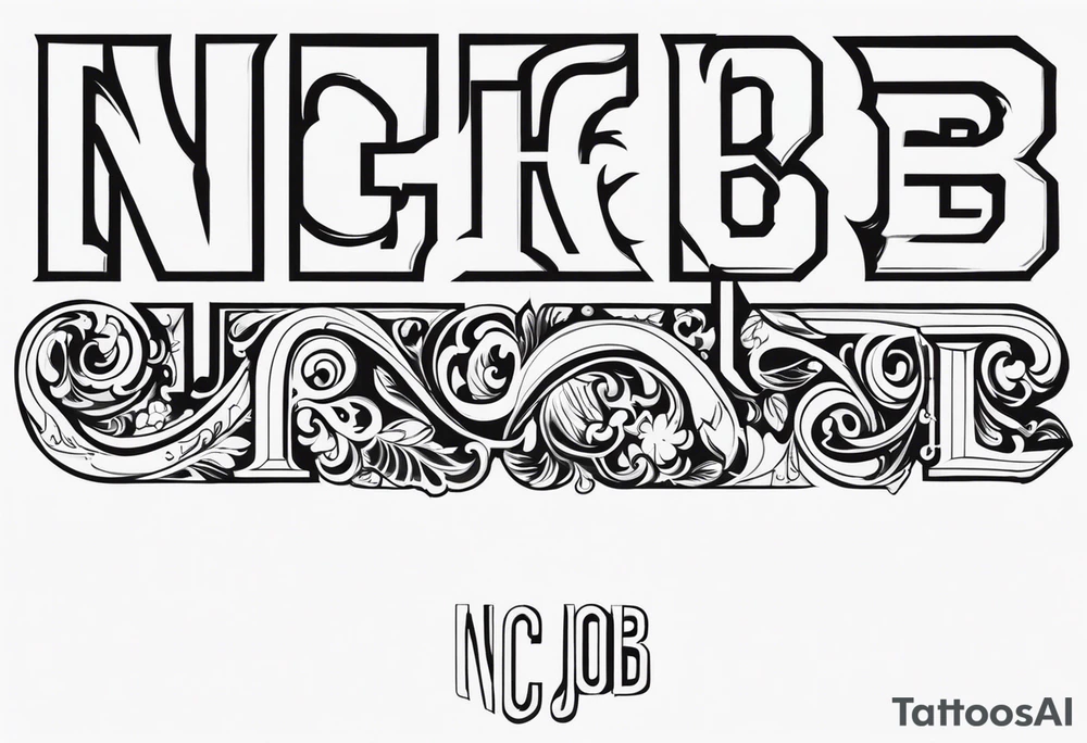 NCJB letters tattoo idea