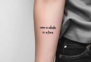 como es adentro es afuera tattoo idea