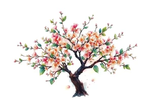 Hawthorn tree tattoo idea