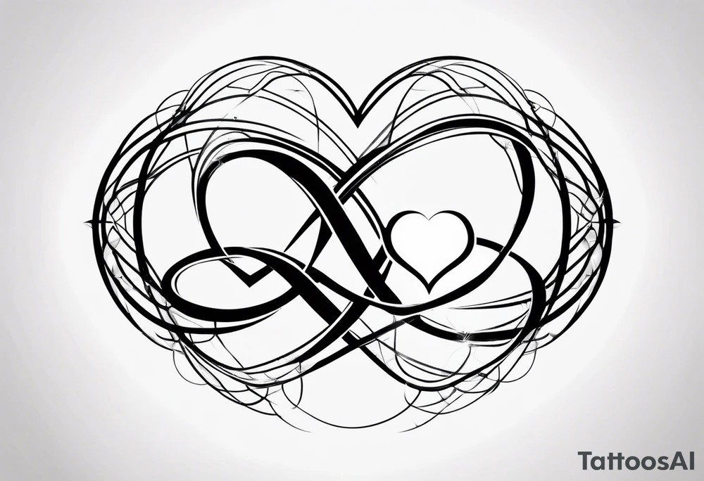 Infinity symbol with a heart, with the bottom of unconditional love symbol tattoo idea