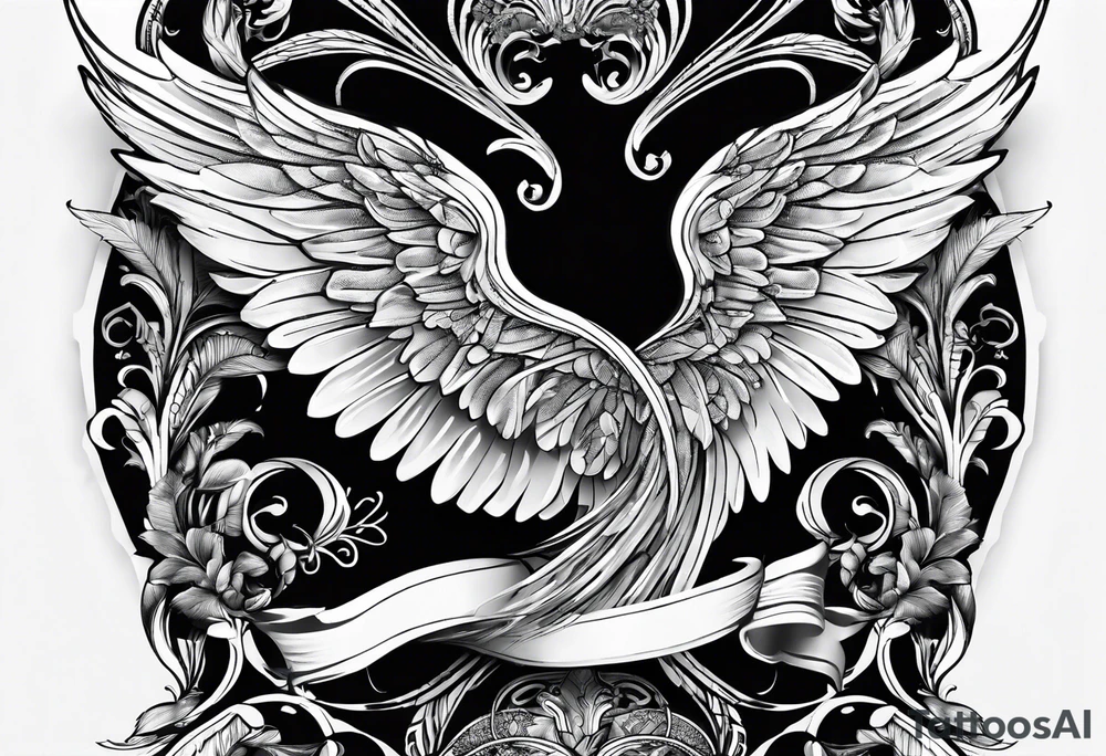 DNA helix made from angel wing.
add leaf tattoo idea