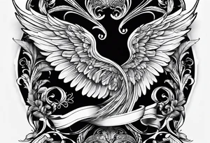 DNA helix made from angel wing.
add leaf tattoo idea