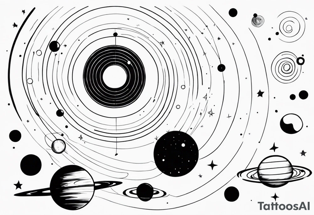 Solar system tattoo idea
