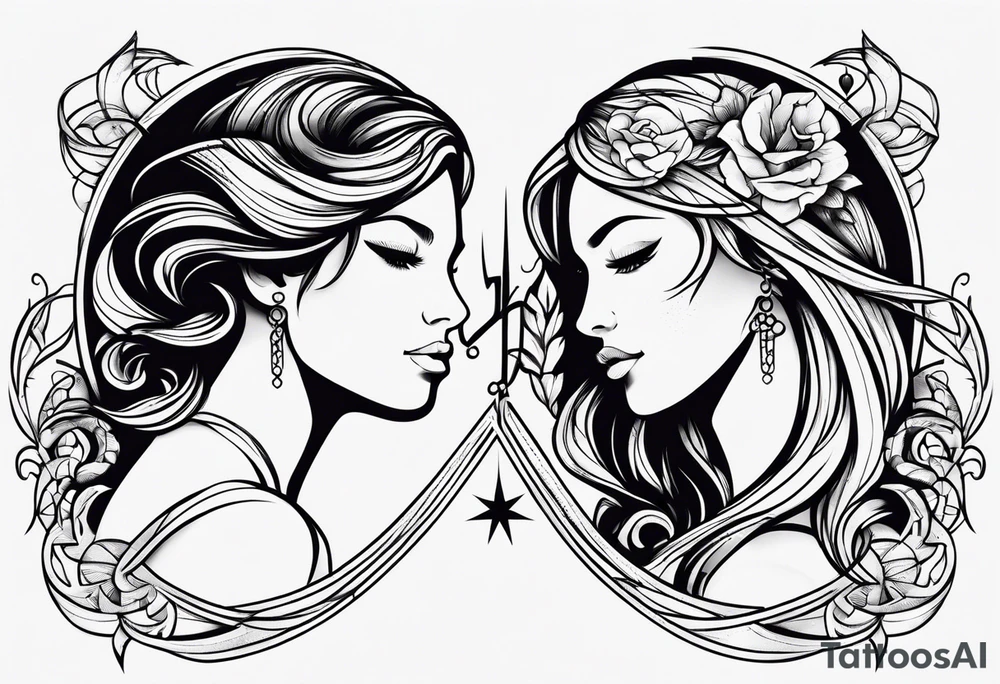 Virgo and Scorpio together tattoo idea