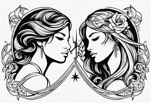 Virgo and Scorpio together tattoo idea
