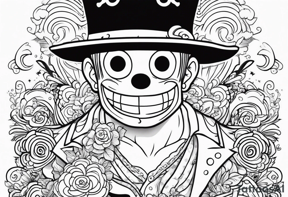 one piece style tattoo tattoo idea