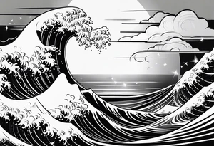 Wave, baby, angel tattoo idea