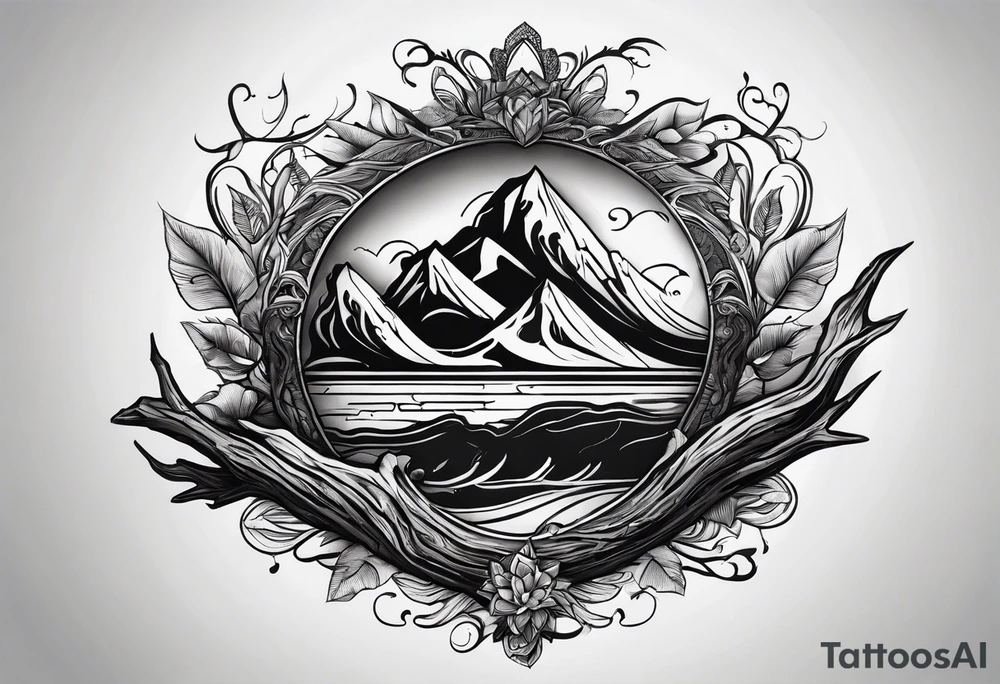 piece of driftwood tattoo idea