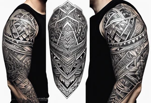 half sleeve, upper right arm and shoulder, armor tattoo idea